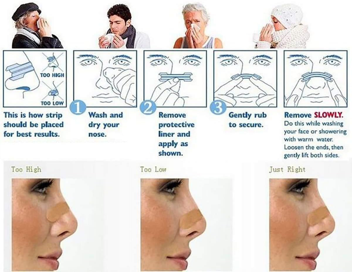 Breathe Better Large Nasal Strips Stop Snoring Aids Breath Help Easy Right anti Snore Nose Strip (370) image number 5