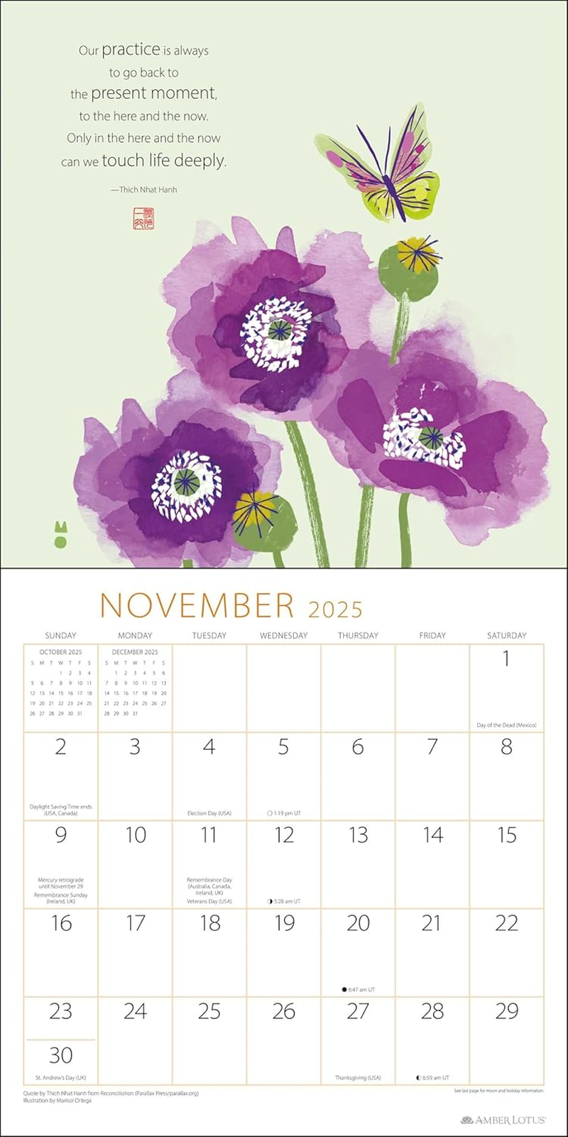 Thich Nhat Hanh 2025 Wall Calendar: Touching Peace image number 2