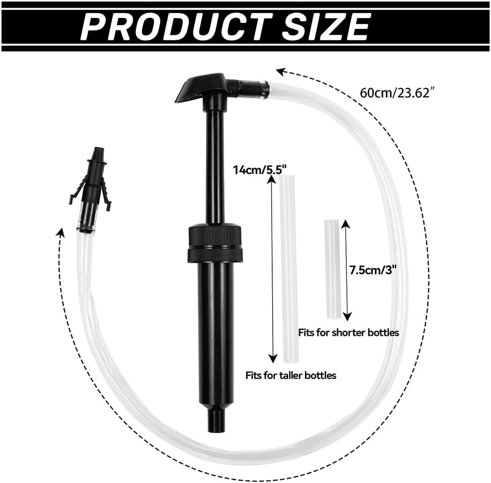 Gear Oil Pump for Gallon Bottles and Quart Bottle, 1Pc Lubricating Oil Fluid Transfer Pump, Lubricant Fluid Transfer Pump, Transmission Fluid Pump, Portable Extra Long Hose Liquid Pump Transfer Pump image number 3