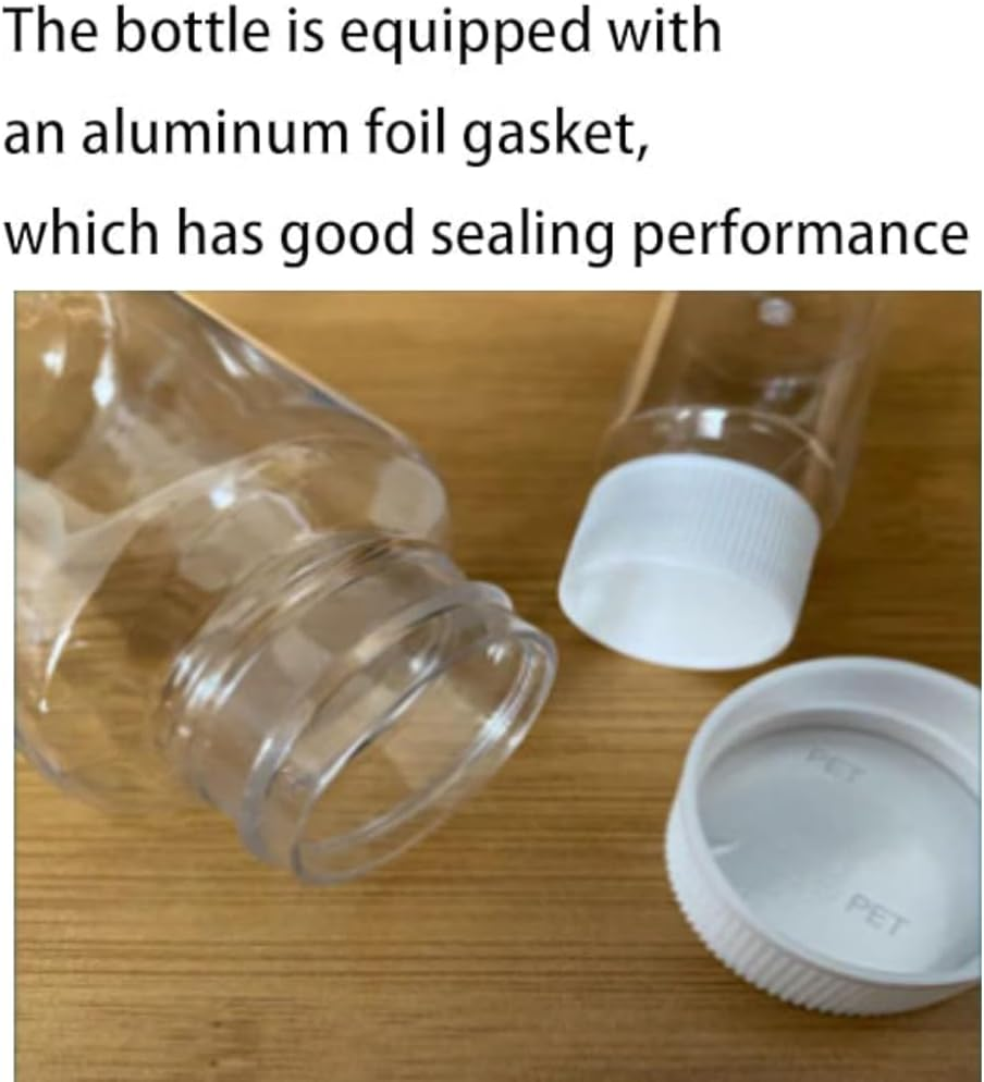 8-Pack Thickened Transparent Pvc Bottles with Lids for Sealing, Ideal for Storage and Dispensing, Sealed Small Bottles（Transparent） image number 2
