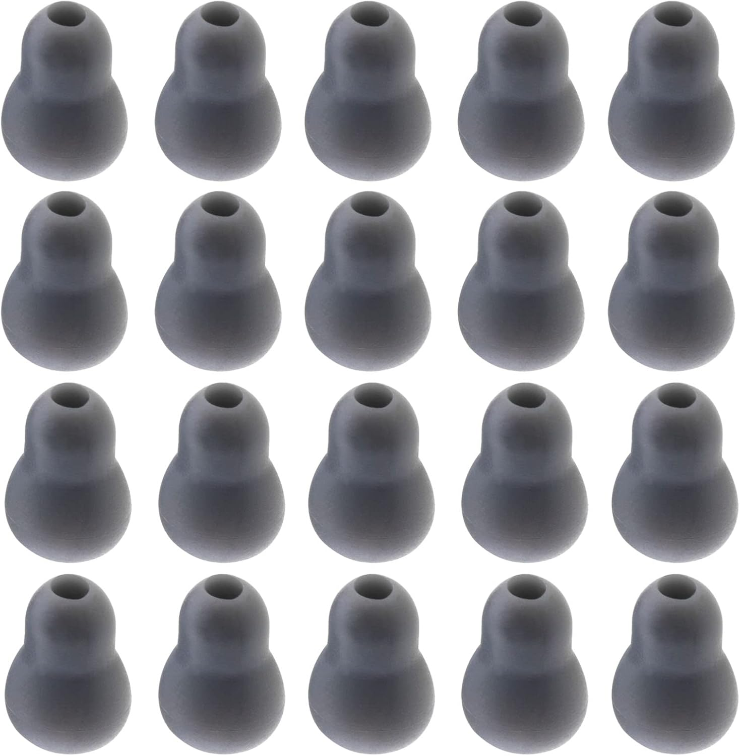 SING F LTD 20Pcs Soft Earplug Replacement Silicone Ear Plugs Comfortable Noise Cancelling Ear Plugs Accessories for Stethoscope Grey