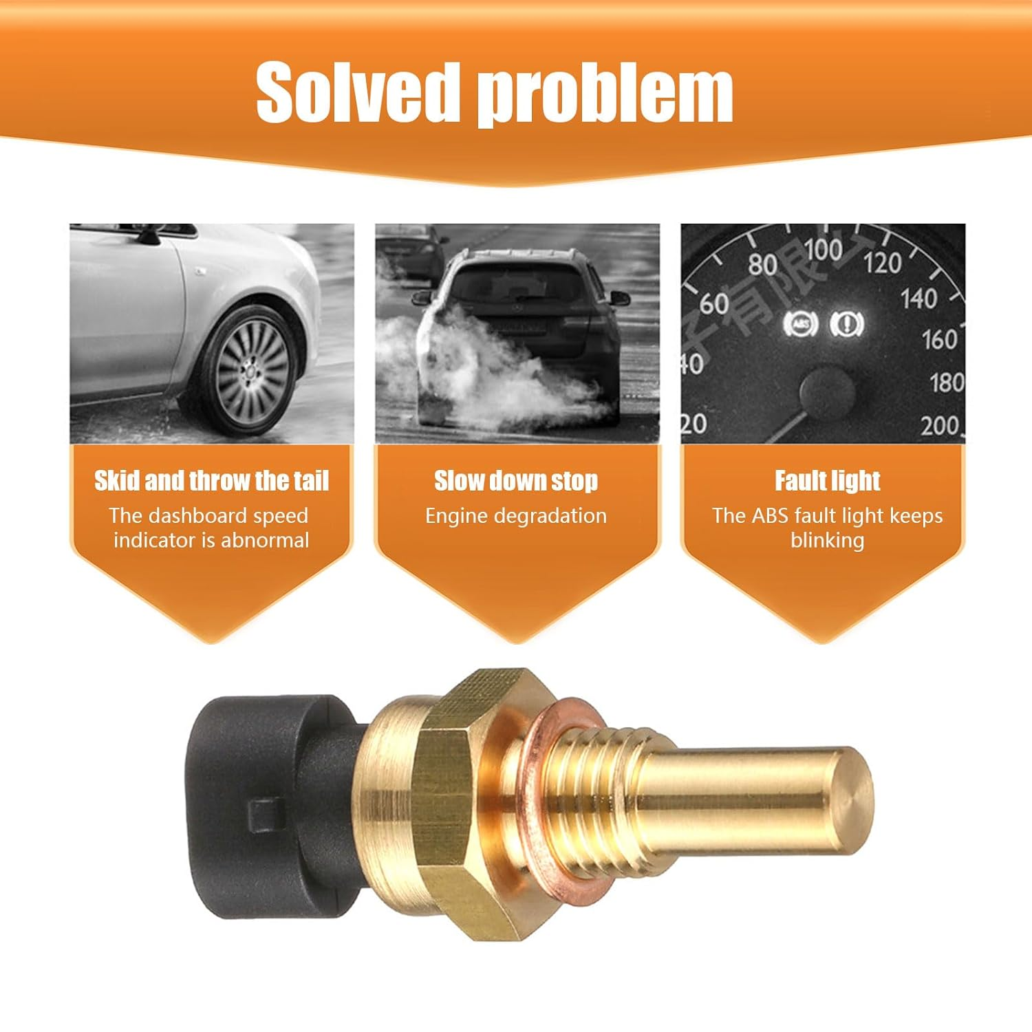 Gkmow 1 PC Engine Temperature Sensor, ECT Temp Sensor Replace 15404280 12191170 60811520 12608814, Car Parts, Compatible with Delphi (Gold) image number 5