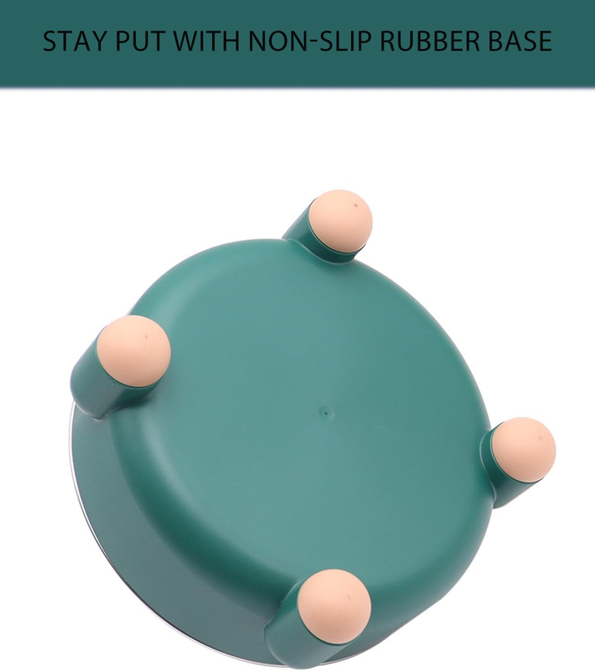 2-Pack Stainless Steel Cat Bowls - Non-Slip Tilted Metal Pet Food Bowls for Cats & Small Dogs, Prevents Feline Acne, Dishwasher Safe, Nordic Design, 3 Cups (24 Oz Each), Green image number 1