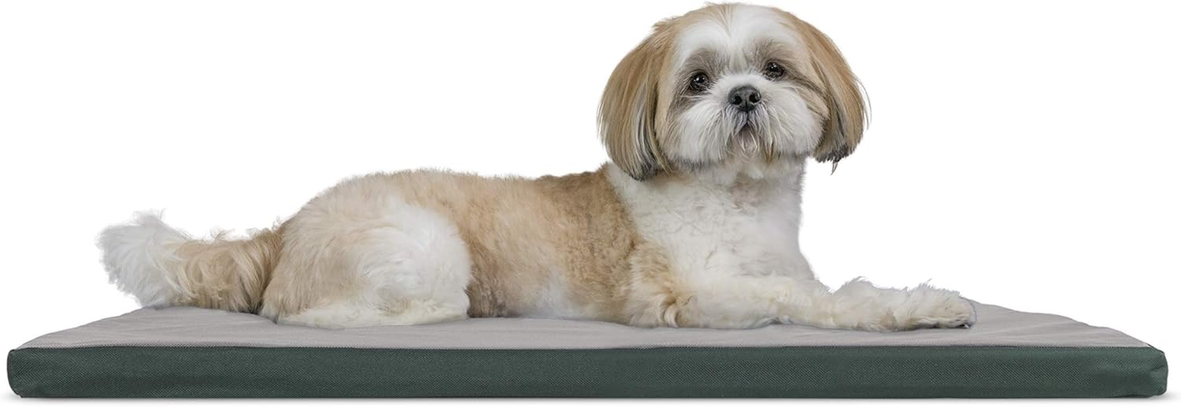 Furhaven Pet Kennel Pad | Reversible Two-Tone Water-Resistant Crate or Kennel Pad Pet Bed for Dogs & Cats, Green, Medium image number 7