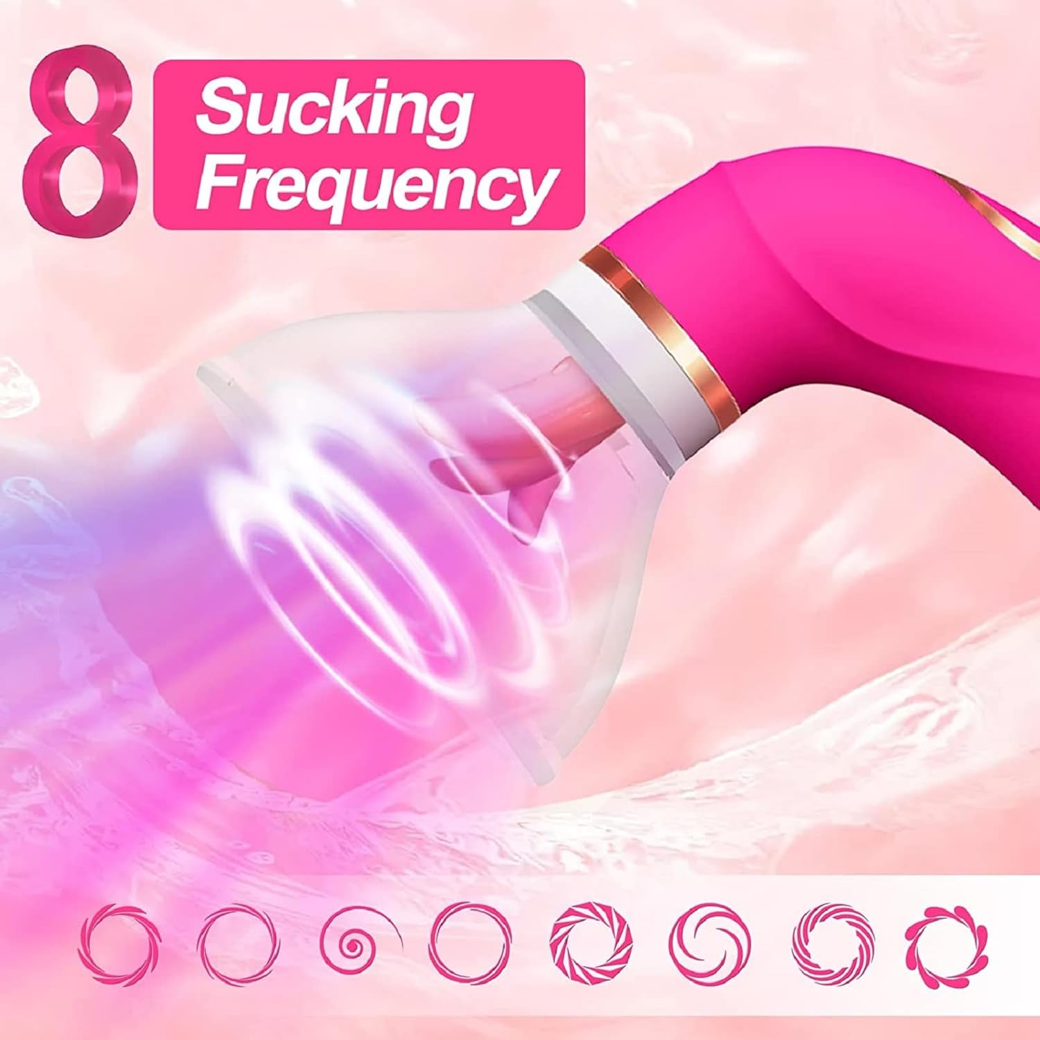 Sucking Vibrator Sex Toys - Adult Sex Toys with 8 Sucking & 5 Licking Vibrations Toys for Womens Sex Pleasure, G-Spot Nipples Vagina Clitoral Vagina Pussy Vacuum Pump Adult Sex Toys for Women Couples image number 6