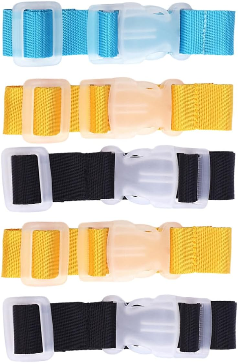 FINISPERSOO 5Pcs Luggage Buckle Straps and Suitcase Belts Set, Sturdy Hanging Buckles for Travel Suitcases, Mixed Colors, Secure Adjustable Baggage Straps for Australian Travelers image number 2