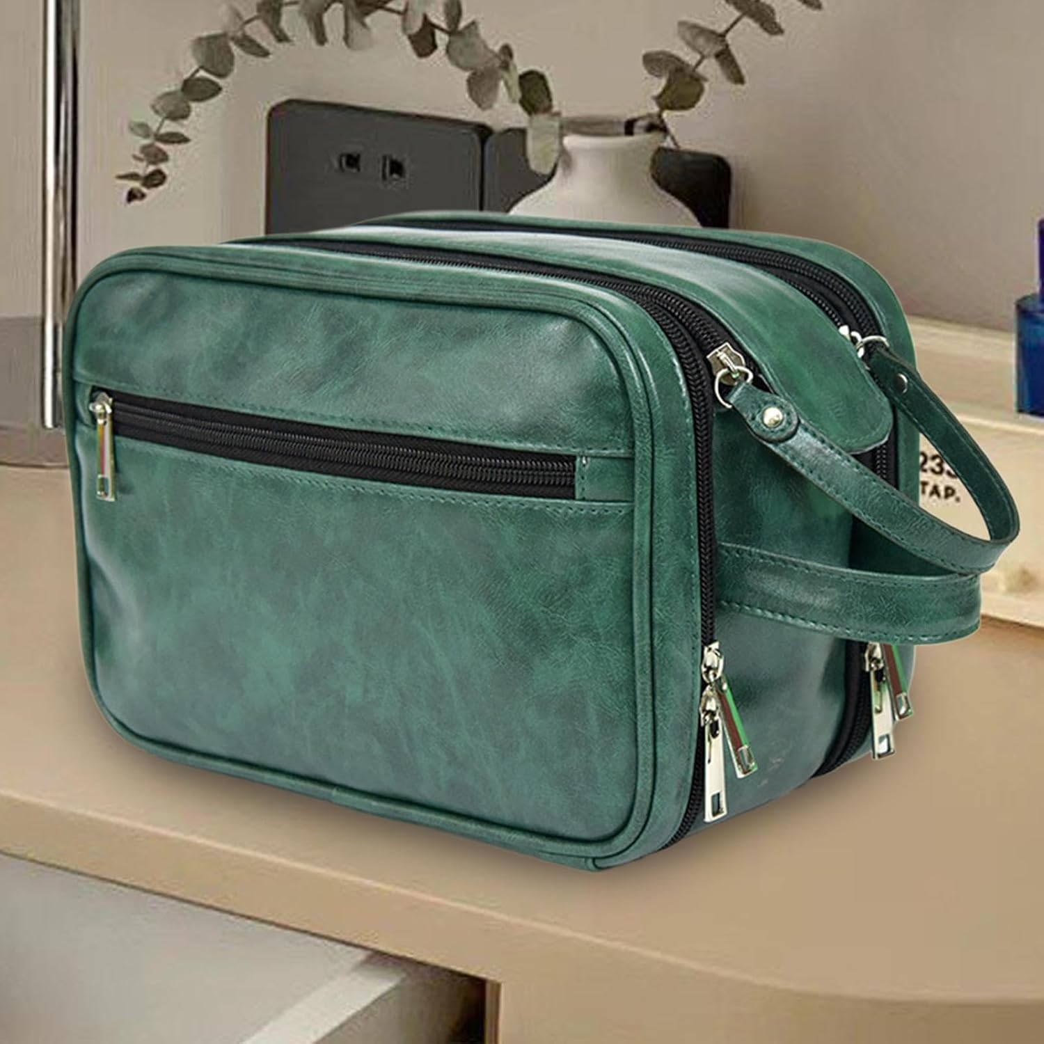 Toiletry Bag for Men - Shaving Bag Men Toiletry Bag - Travel Toilet Bags, Toiletry Organizer, Large Capacity Men Cosmetic Bag for Business Vacation - Black image number 4