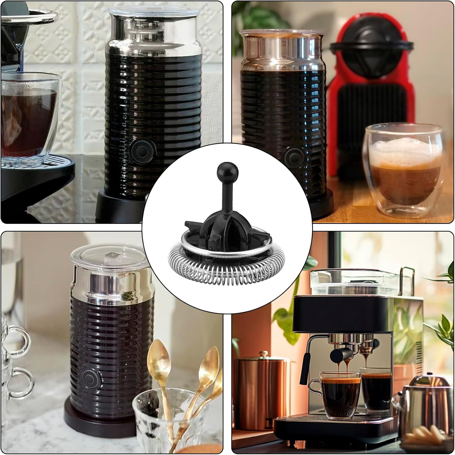 Frother Whisk Parts Milk Whisk for Aeroccino 3/4/Plus Milk Frother Replacement Milk Frother for Nespresso,Coffee Machine,Tea,Espresso image number 2