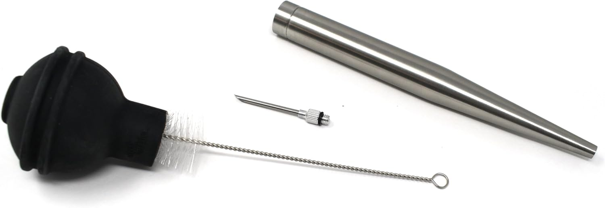 Norpro Deluxe Stainless Steel Baster with Injector and Cleaning Brush image number 1