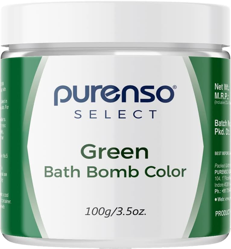 Purenso Select - Bath Bomb Color - Green, 100G image number 1