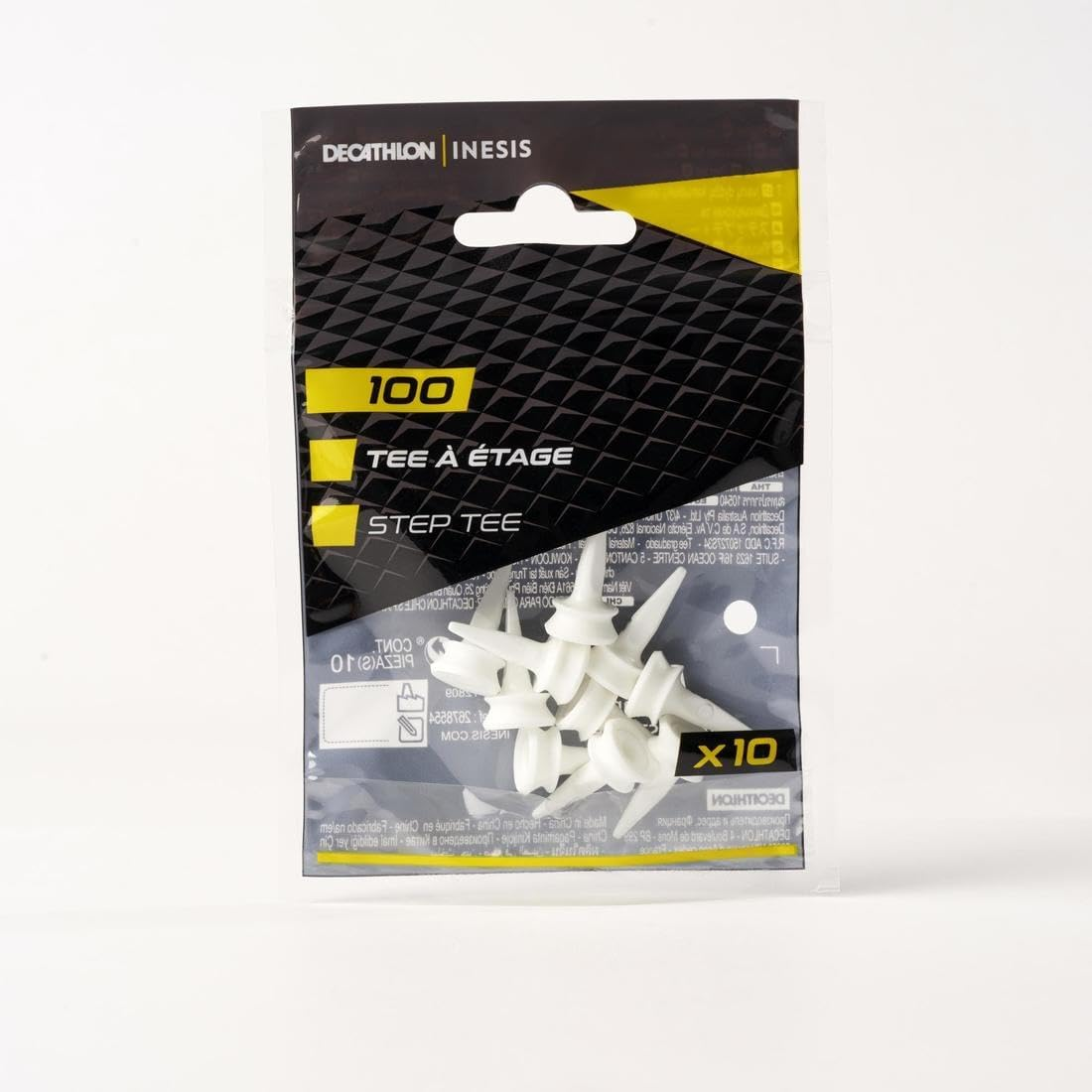 Decathlon 100 Golf Step Tees 6Mm 10-Pack Unique Size Magnolia image number 1