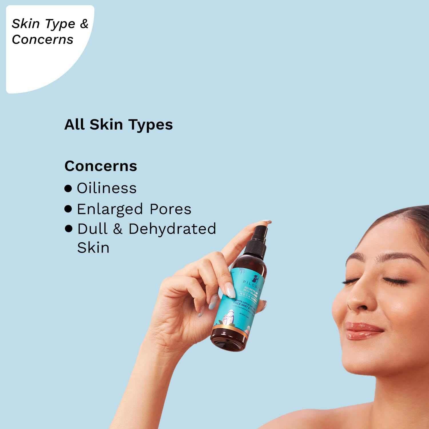 Pilgrim White Lotus Natural Face Mist & Toner 100 Ml image number 4