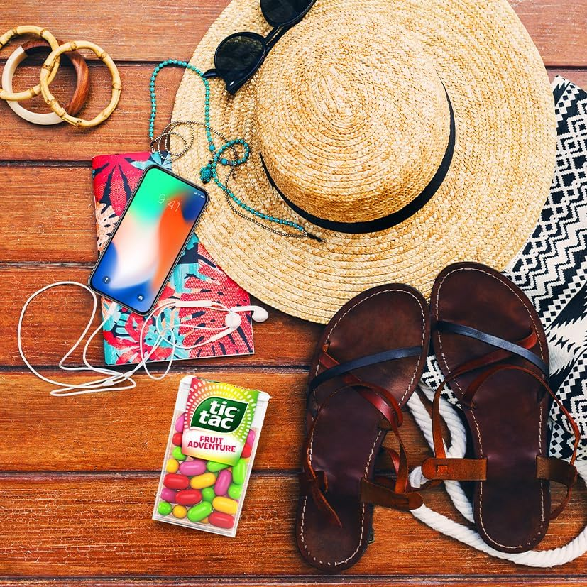 Tic Tac Fruit Adventure Mints, Bulk Hard Candy Mints, On-The-Go Refreshment, 24 Packs (24G Each) image number 5