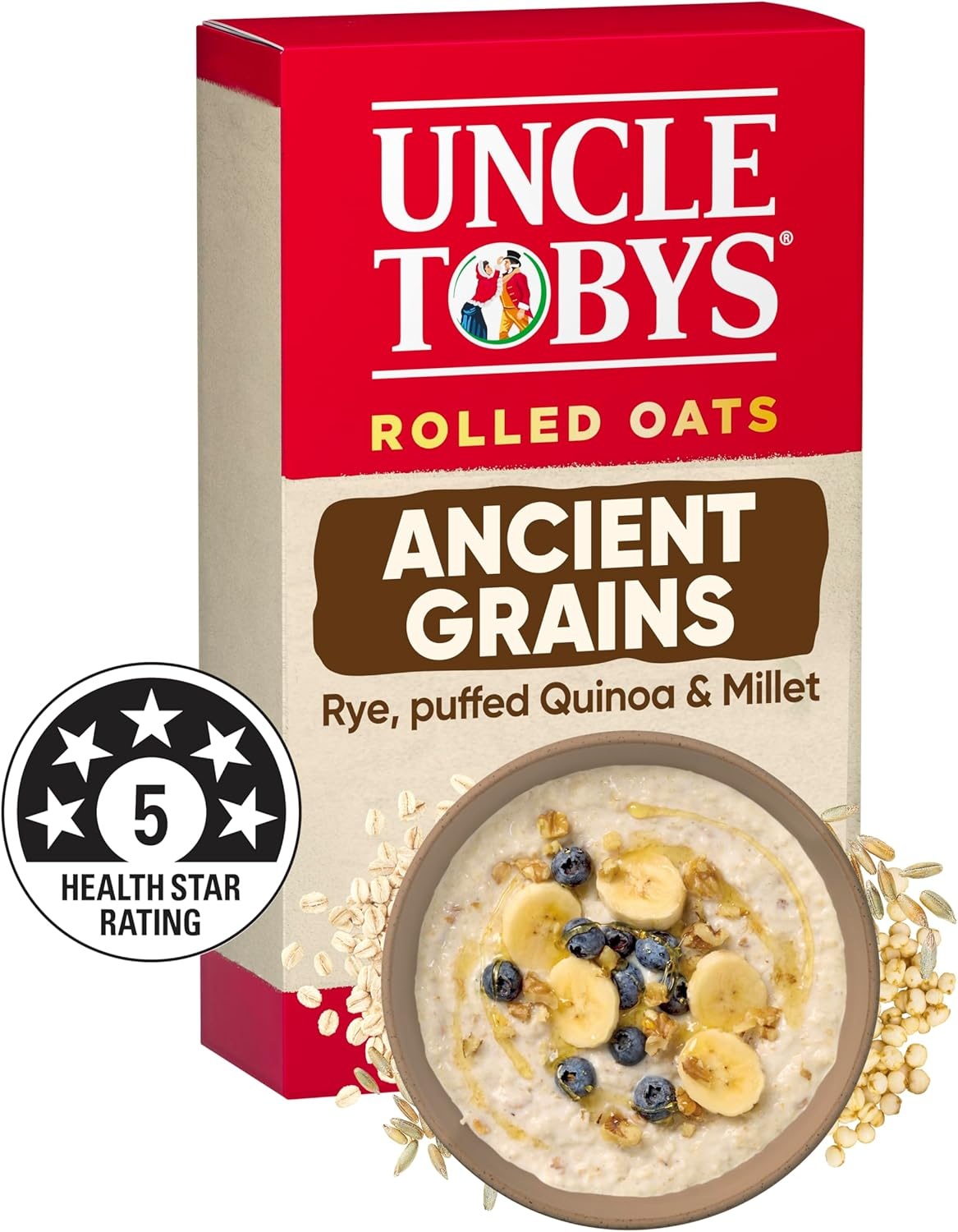 Uncle Tobys Ancient Grains Breakfast Cereal Traditional Oats 490 G