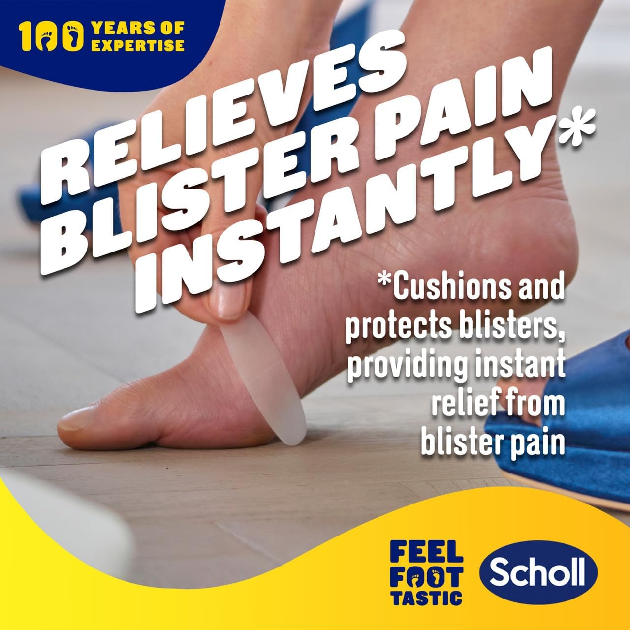 Scholl Mixed Blister Plasters Cushioned Protection for Blisters and Friction & Fast Relief, Pack of 5 image number 6