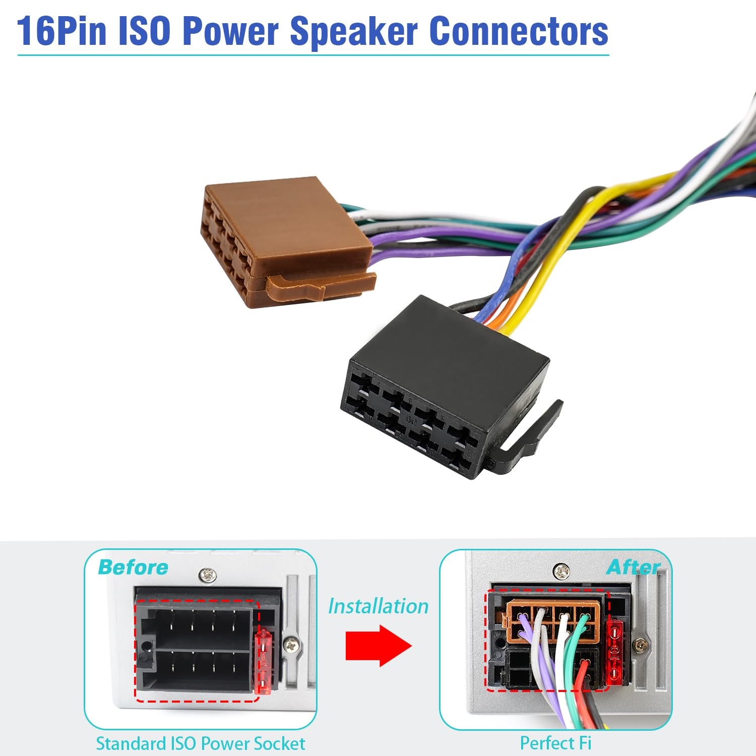 Jayubien Radio Harness for BMW Stereo Wiring Harness Compatible with BMW 3 5 7 E30 E36 E46 E34 E39 Z3 Z8 Car Antenna Wire Adapter image number 4