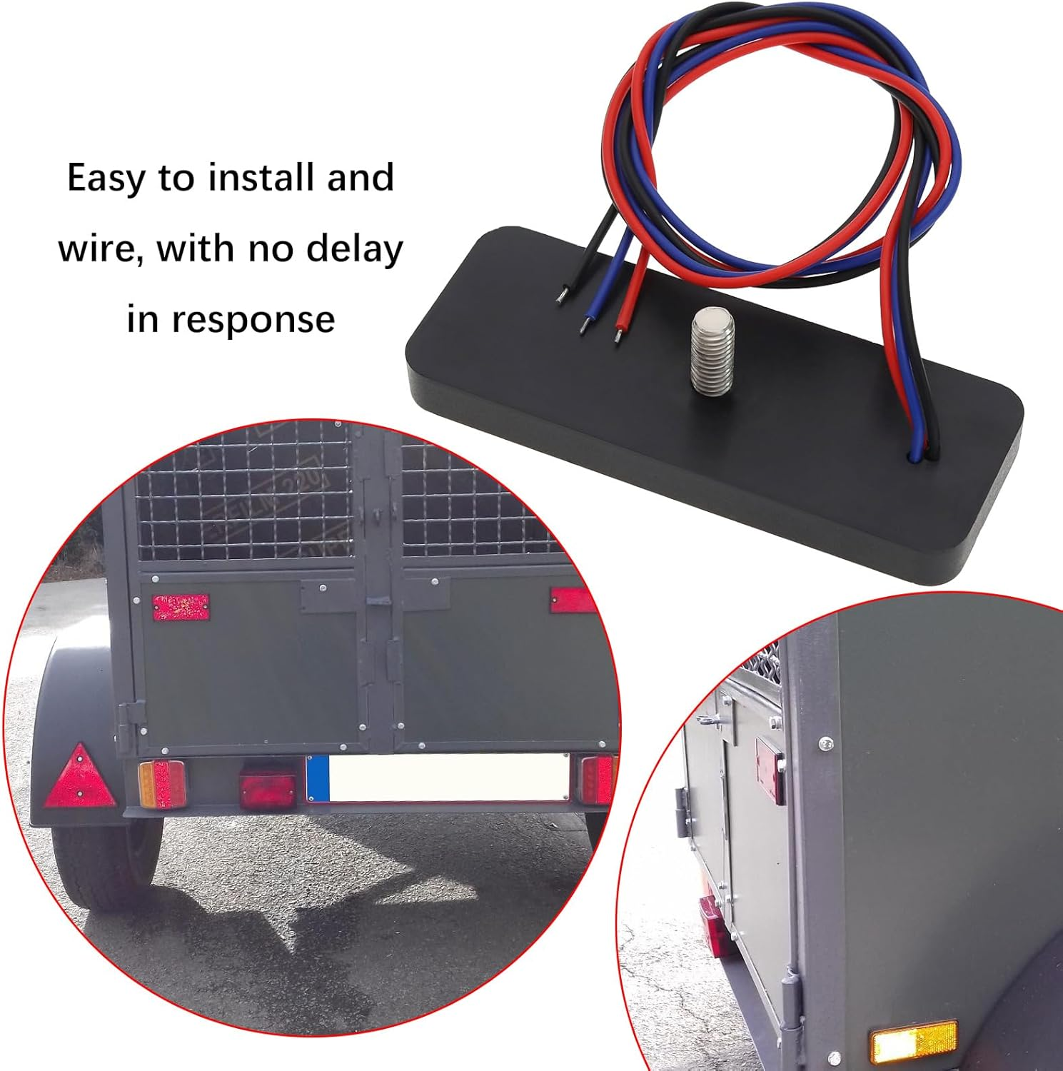 SING F LTD 2PCS Red 12V 24 LED Motorcycle Tail Light Turn Signal Light Rectangle LED Reflector Tail Brake Light Stop Lamp of Motorcycles/Scooters/Atvs/Bicycles/Tricycles image number 3