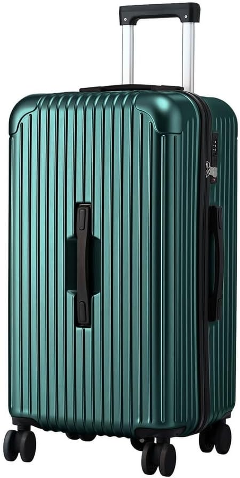 Wanderlite 32'' Trunk Luggage, Suitcase with Larger Capacity, 5 Wheels, Travel Luggage with Usb&Type-C Port, Phone & Cup Holder, TSA Lock, Lightweight Hardshell, Black