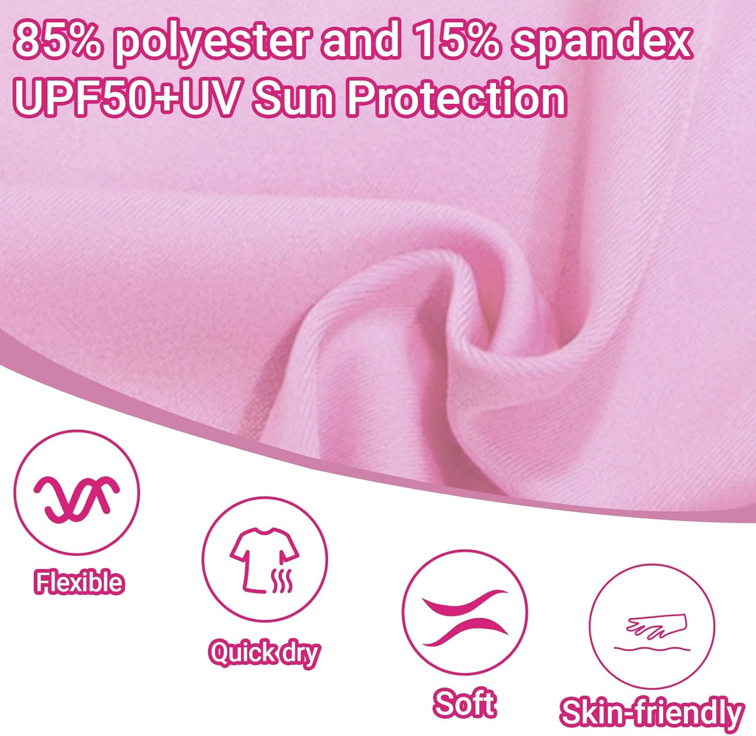 Fiohiros Girls Swimming Costume, Girls Swimsuit One-Piece, Quick Dry Short Sleeve Swimming Suit for Girl Beach Bathing & Water Sports image number 4