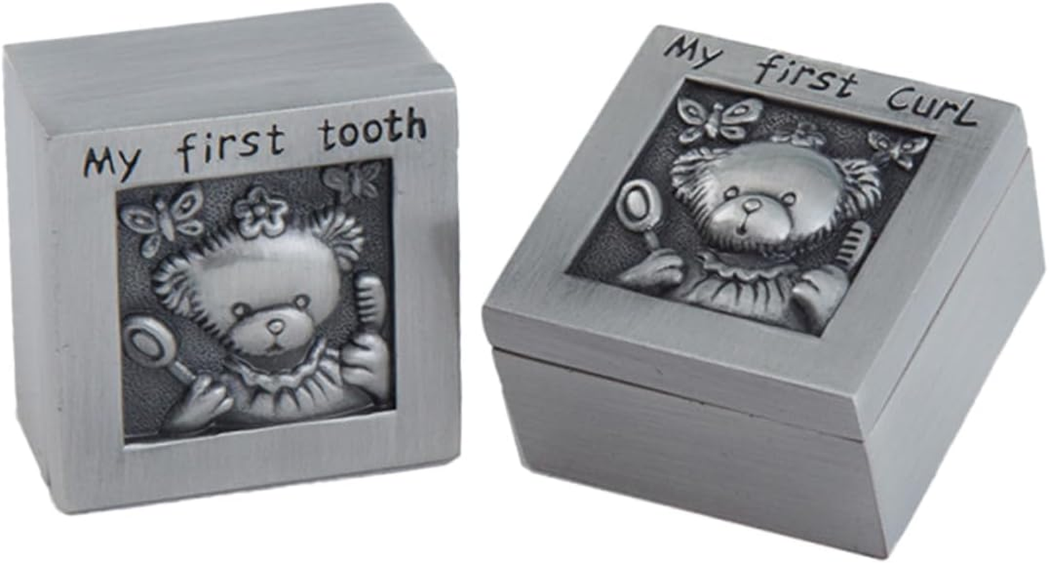 ERINGOGO Teeth Collection Box Fetal Hair Holder Cartoon Organizer Commemorative Case for Newborn Keepsake