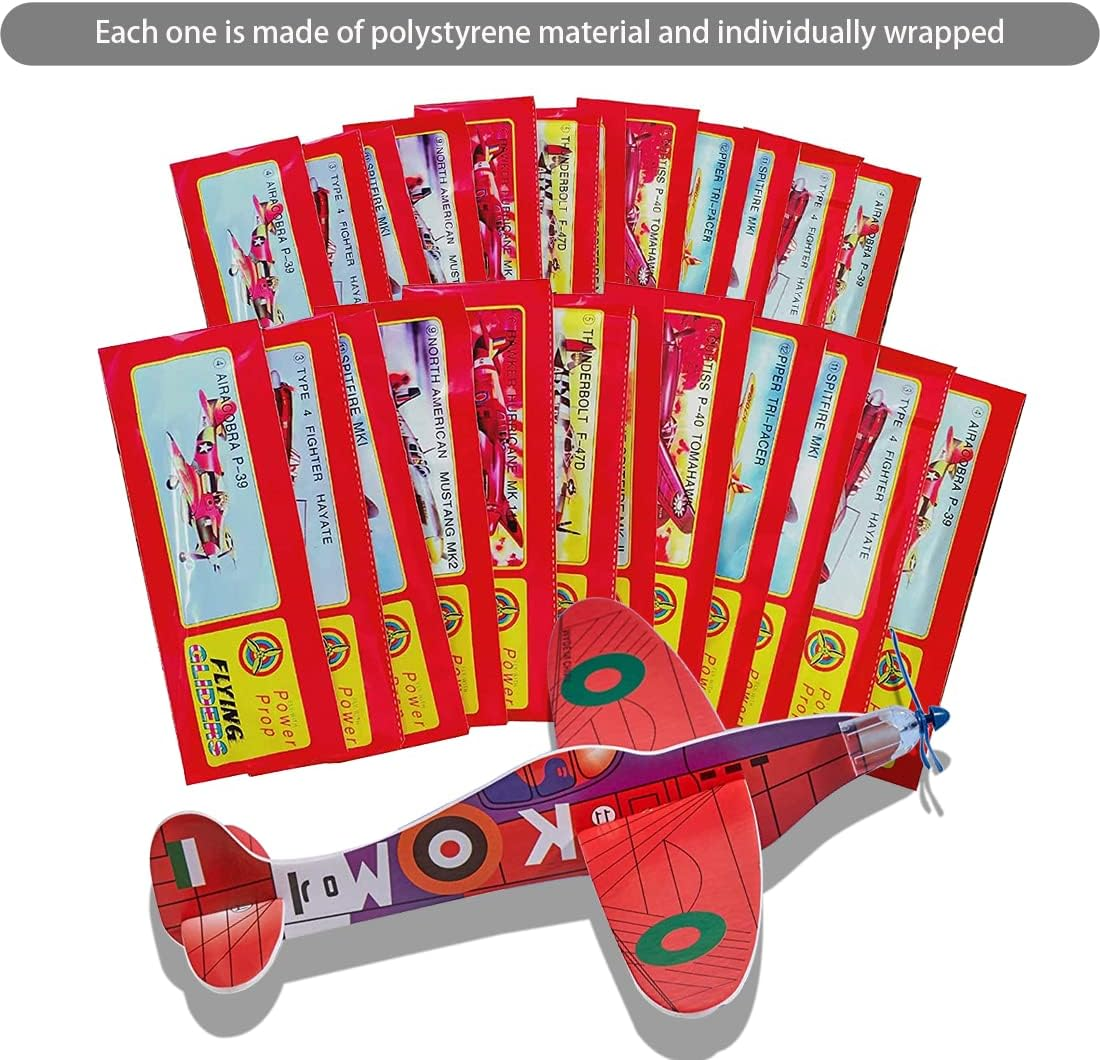 Set of 12 Glider Planes, Polystyrene Aeroplanes, Polystyrene Gliders, Gliders, Polystyrene Gliders for Children, Aviator Aeroplane for Children'S Birthday Party Favours Party Bags image number 4