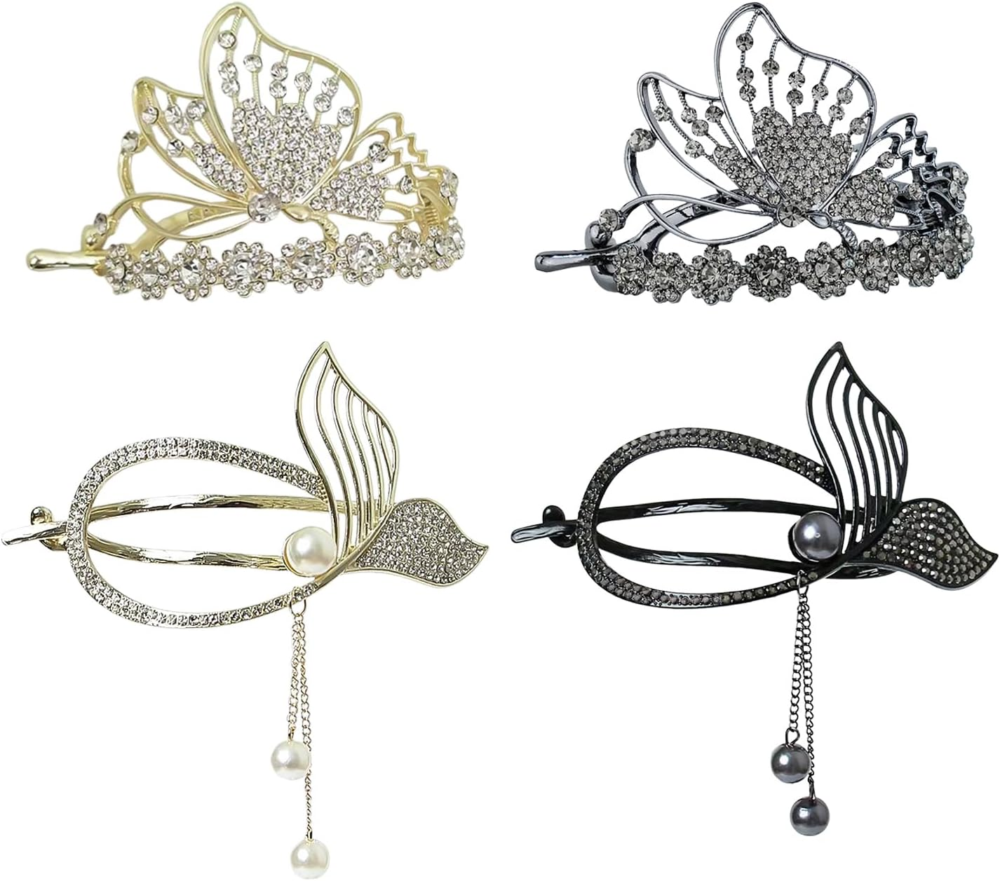 4 Pcs Butterfly Twist Clips Hair Accessories Hair Clips Hair Clips Elees Styling Accessories Hairstyle Accessories image number 1