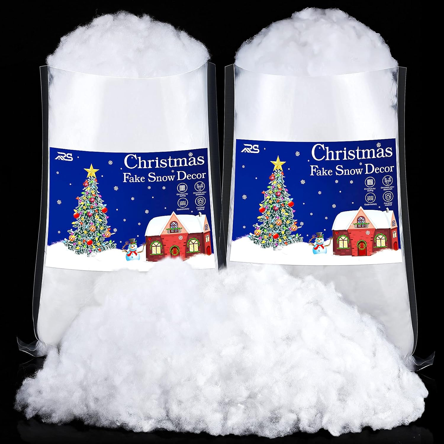 Ruisita Christmas Fake Snow Decor for Crafts Artificial Snow Indoor Decoration Fake Snow Blanket for Christmas Tree and Handcraft Village Displays (2) image number 6