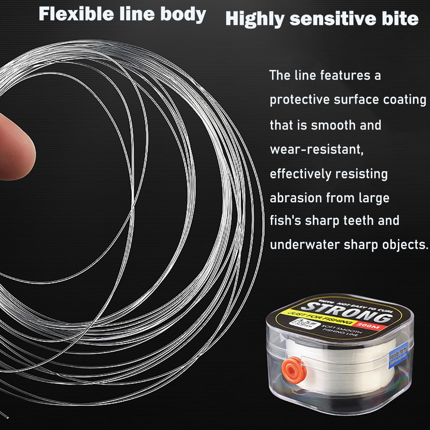 SILHOL Clear Fishing Line 0.3Mm 200M Strong Invisible Nylon Thread, for Fishing, Jewellery Making and Hanging Decorations image number 6