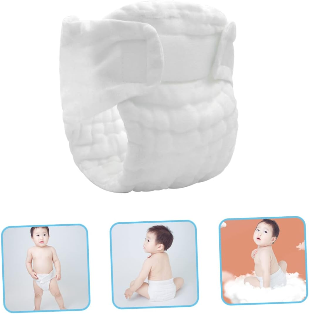5Pcs Cloth Diapers Newborn Baby Washable Reusable Breathable Inserts Large Size Suitable for 15-25 Lbs Infant image number 4