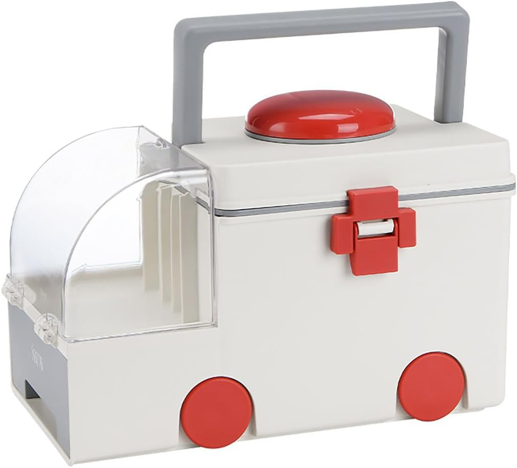 AIMALL Songtai Portable Household First Aid Box - Compact and Lightweight Medicine Storage Solution with Secure Locking System, Available in Grey and Green - 11.8 X 7.1 X 7.5 Inches