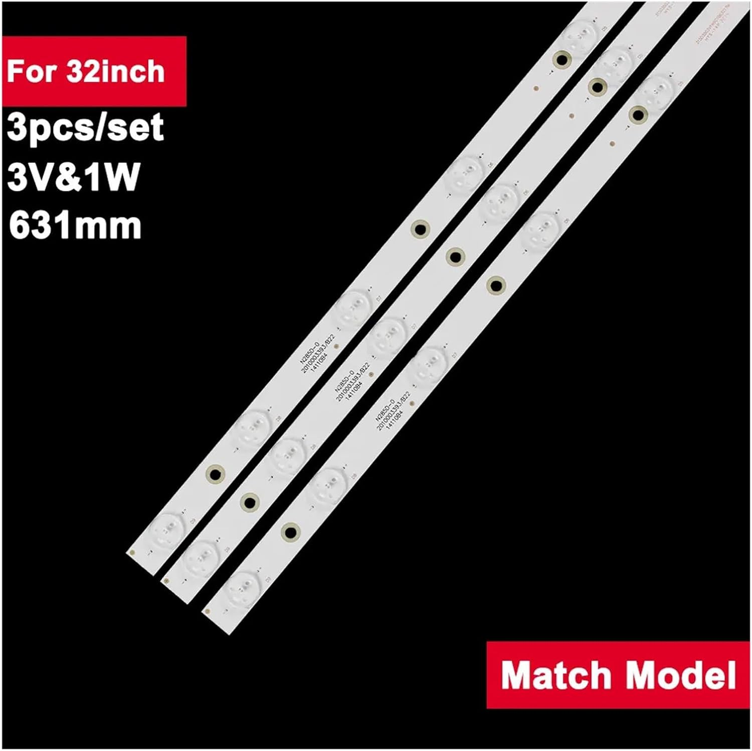 3PCS LED Backlight Strip for 32" TV ZDCX315D09-ZC14F-01 303CX315034 DEXP H32B7000E STV-32LED14 CX315DLEDM Bravis LED3230