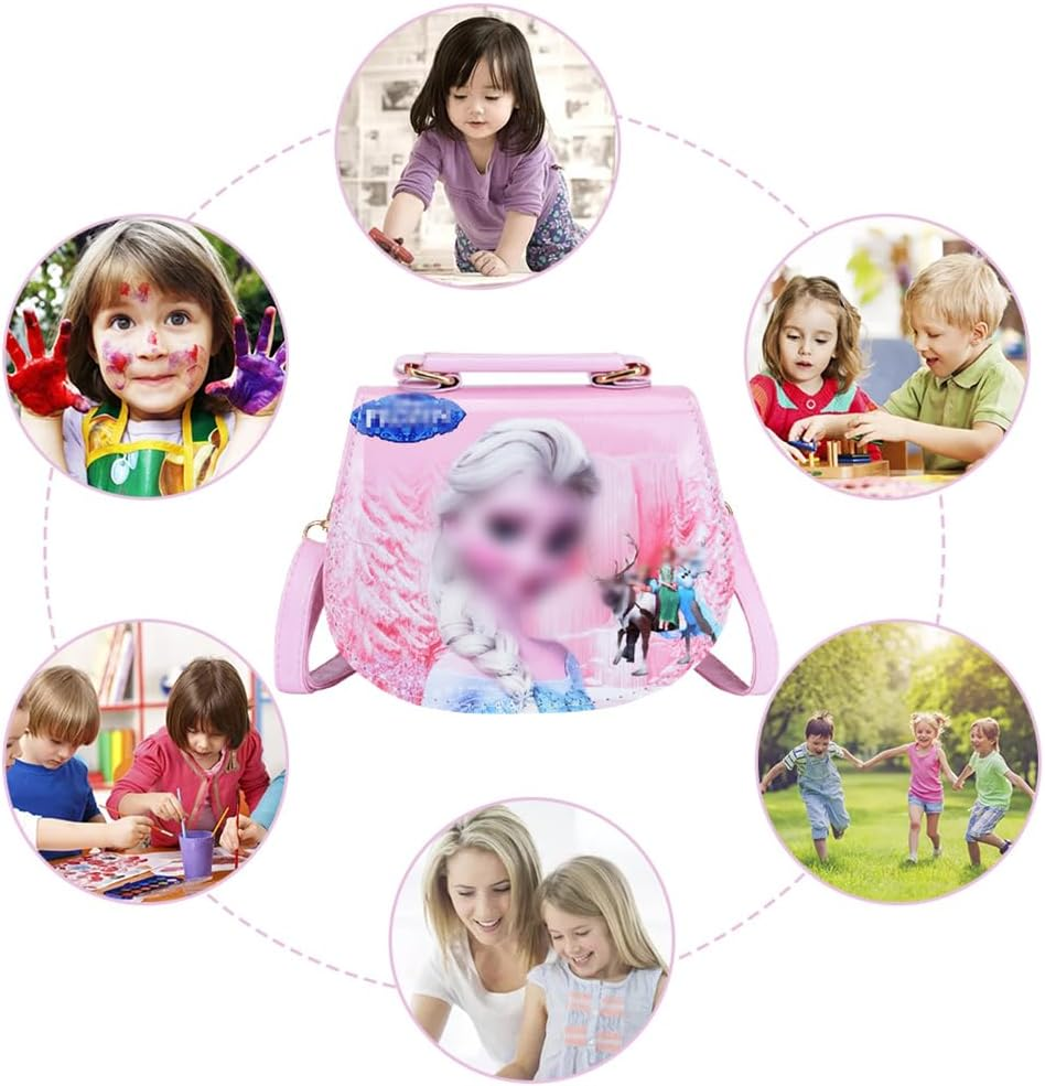 Babioms Children'S Handbag, Frozen Children'S Shoulder Bag, for Girls for Going Out or Travel, Anna and Elsa Shoulder Bag (18 X 15 X 7 Cm) image number 3