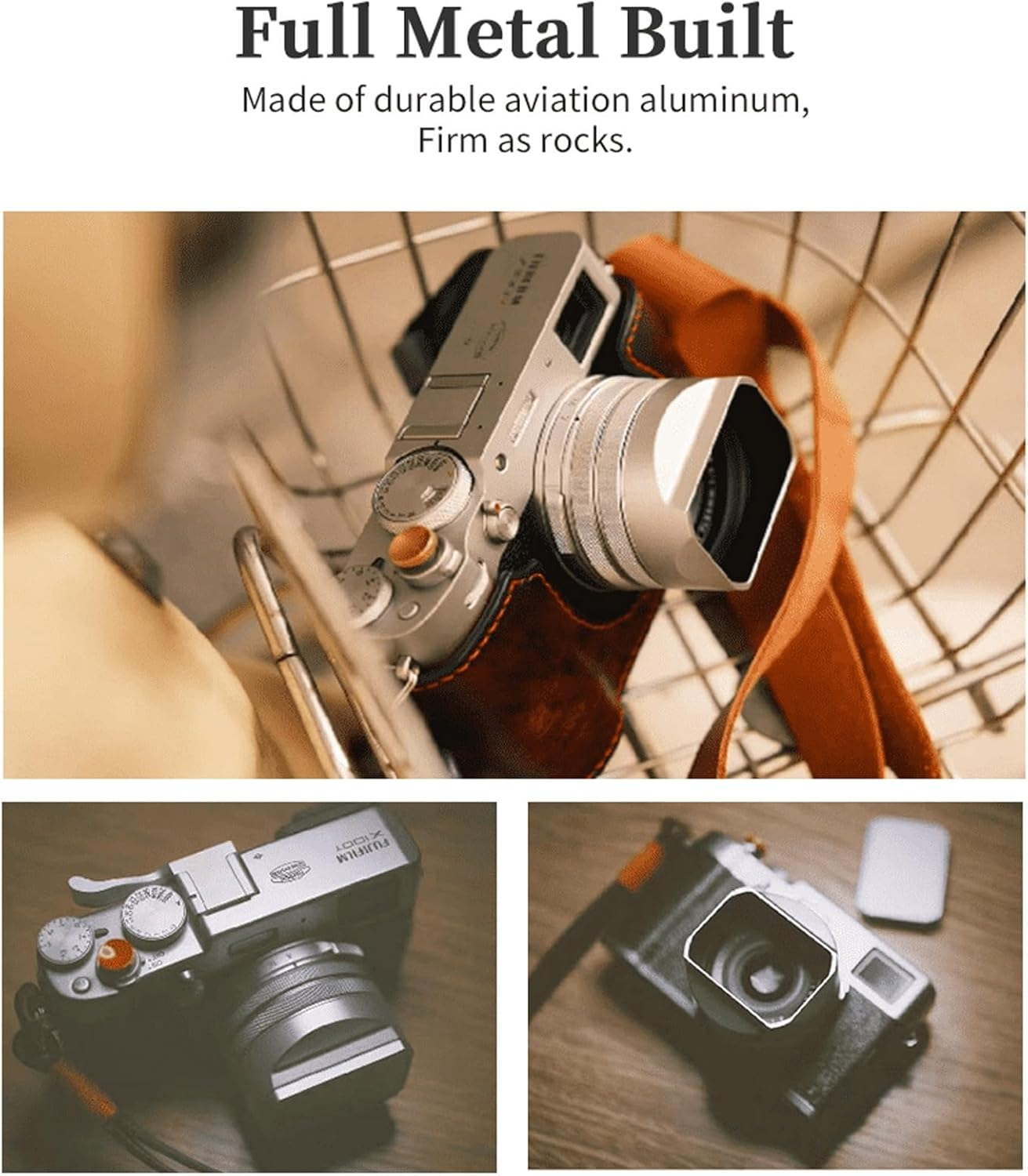 YC Onion Lens Hood for Fujifilm X100V X100VI with 23Mm Adapter Ring Black,Aluminum Alloy image number 4