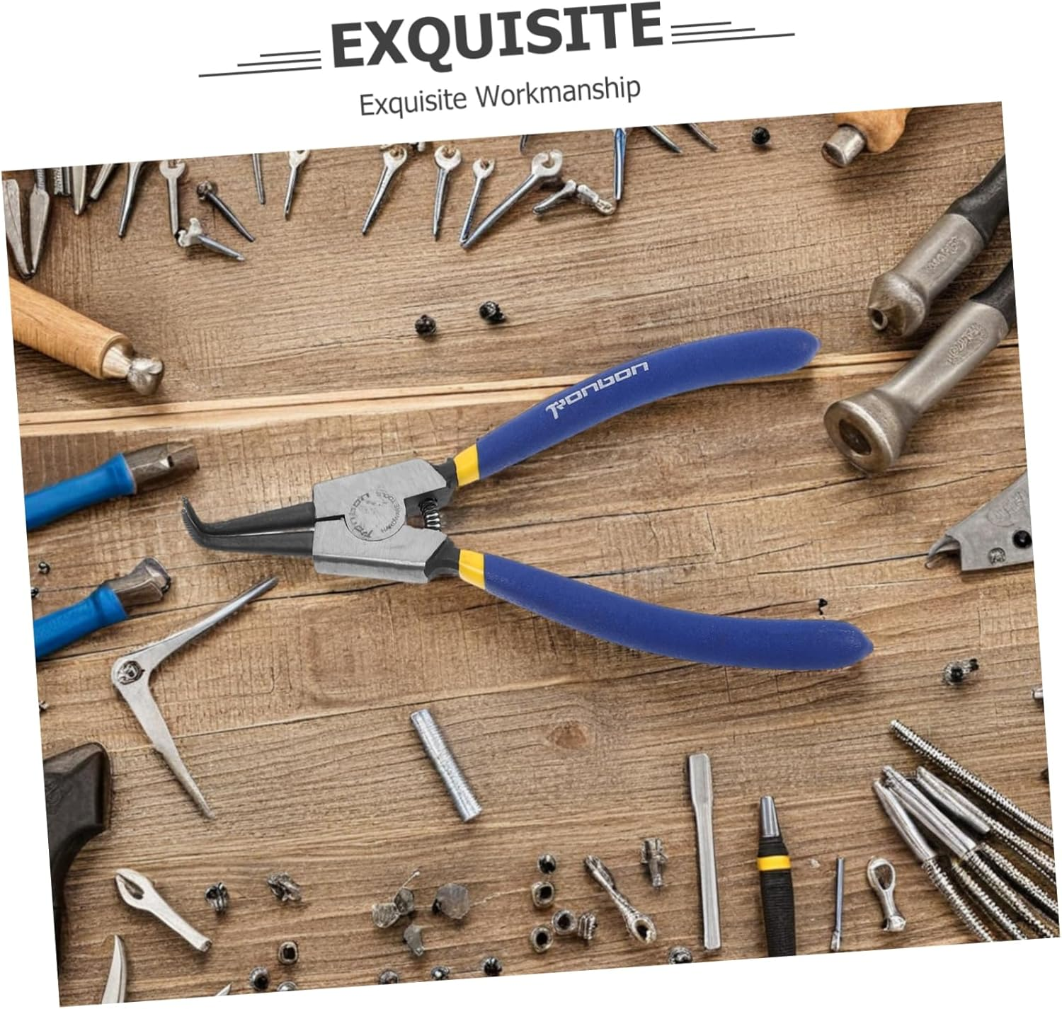 ARTIBETTER 2Pcs High Carbon Steel Circlip Pliers Bent Nose Spring Clip Tool Retaining Ring Installer for Automotive image number 2