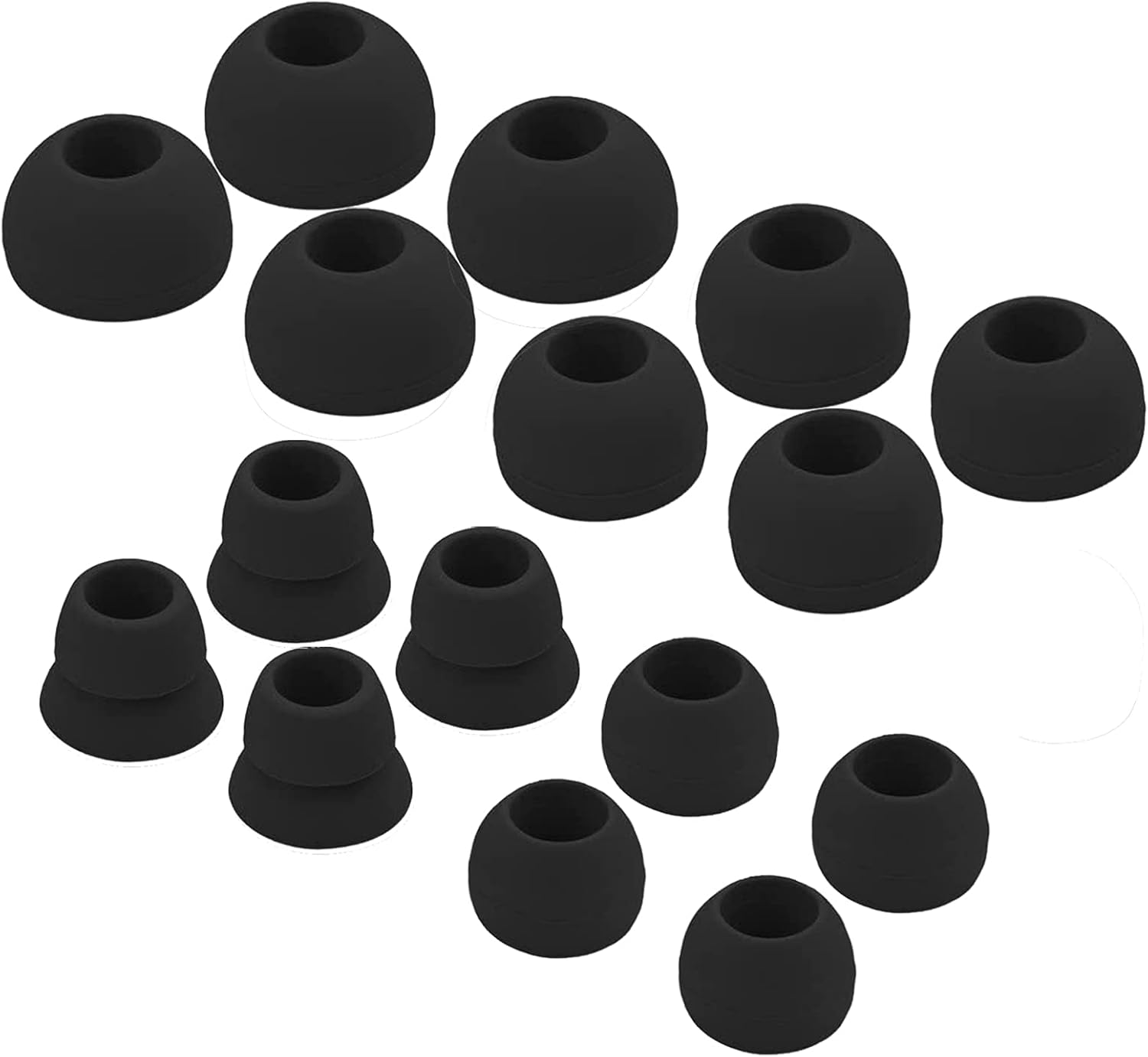 Rhinenet Replacement Silicone Ear Tips Earbuds for Beats by Dre Powerbeats 2 & 3 Wireless Earphones Headset Gel Tips Earplug 8 Pairs Headphone Cover Sweatproof Easy to Use Comfortable Ear Buds Black - Blue image number 6