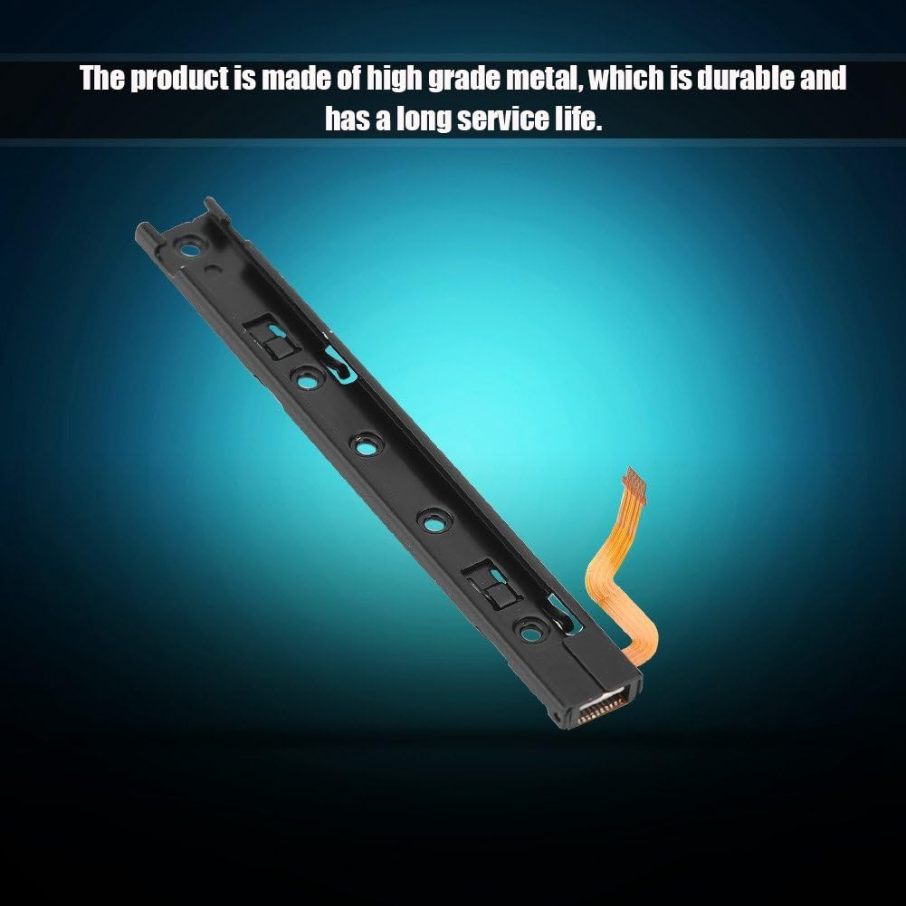 Bewinner L/R Slider Replacement Parts, Left & Right Slider with Flex Cable Repair for Switch Console Metal Slider for Switch(R) image number 3