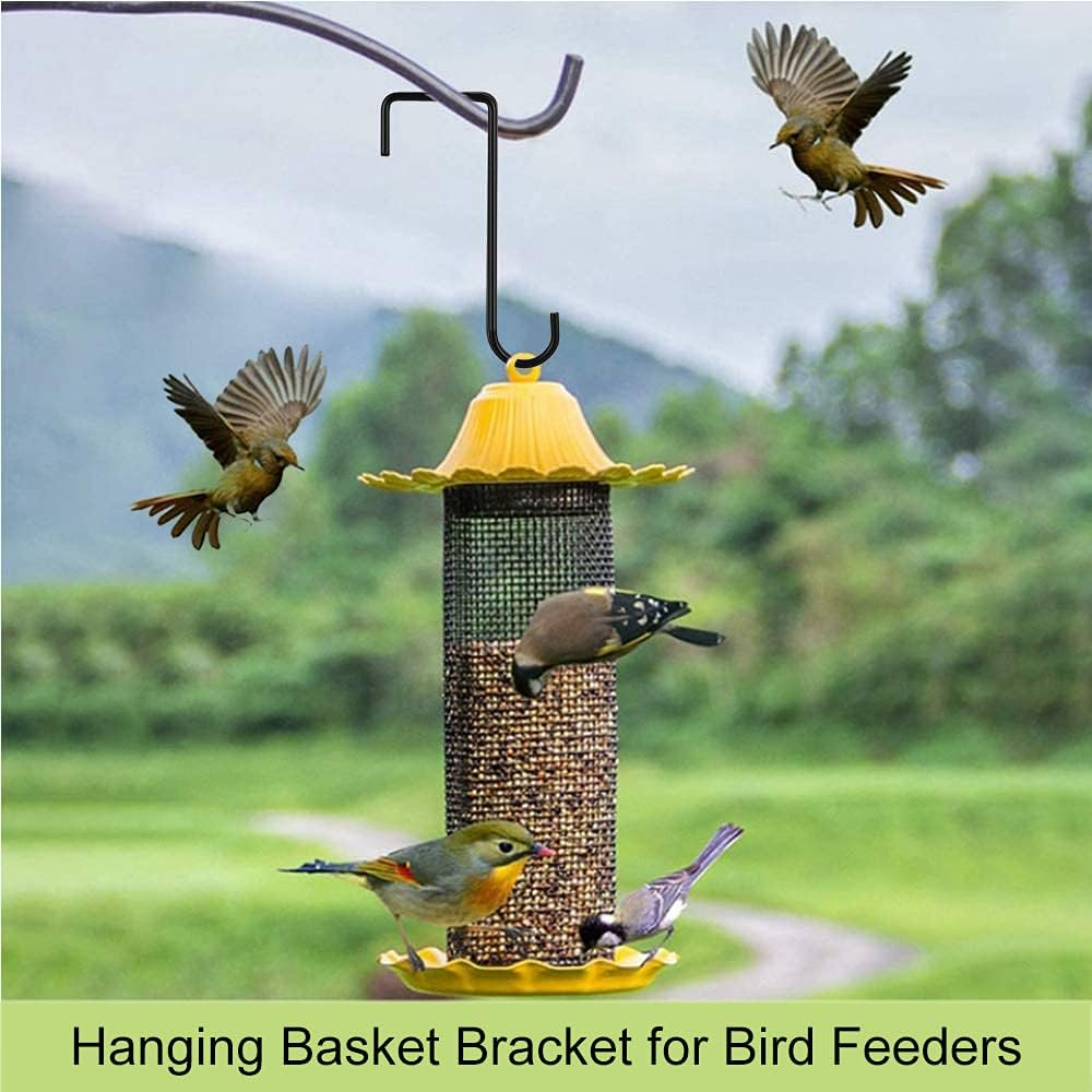 8Pcs Fence Hooks, 6/8 Inch Stainless Steel Hanging Basket Bracket Heavy Duty Iron Garden Hanging Brackets Hooks for Bird Feeders, Fences, Indoor & Outdoor Hanging (6 Inches) image number 3