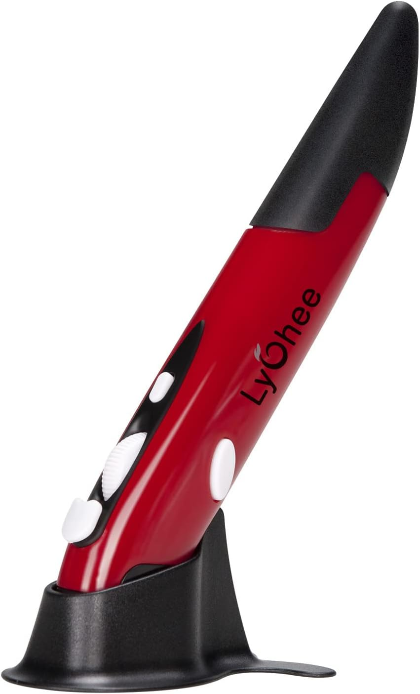 Lychee Wireless Pen Mouse 2.4GHZ USB Wireless Optical Pen Mouse 500/1000 DPI Adjustable Handwriting Mini Mice for PC Laptop Notebook Computer Mac