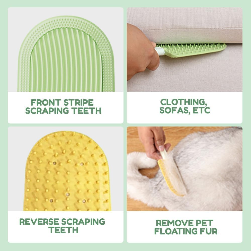 CHIEFAWAY Cat Comb, Cats Shedding Brush, Ice Cream Shaped Fur Remover Comb for Cats Easily Removes Loose Fur Reducing Hairballs, Pet Hair Grooming Massage Brush for Kitten Rabbit Dog (Green) image number 1