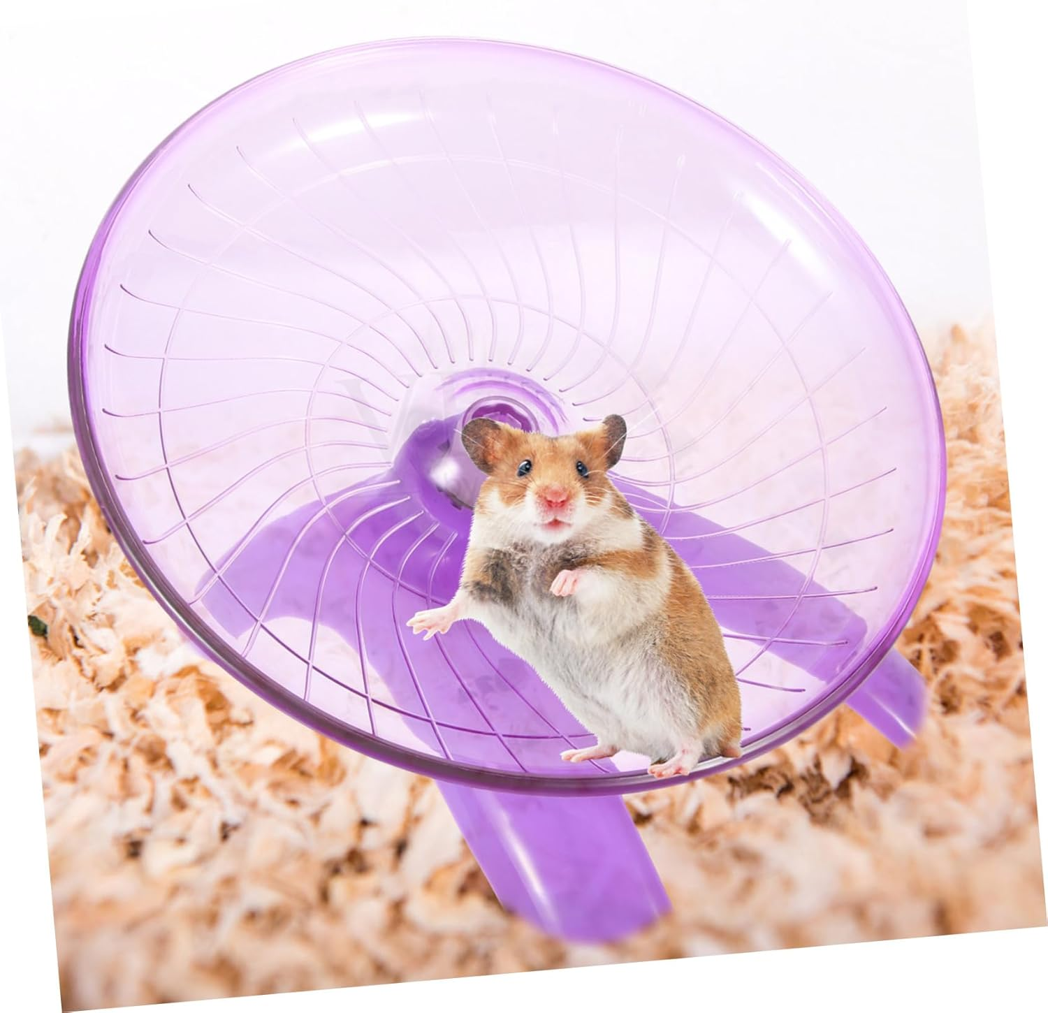 Silent Hamster Running Wheel Stand Violet Plastic Exercise Wheel for Hedgehogs Guinea Pigs Chinchillas Small Pets Cage Toy