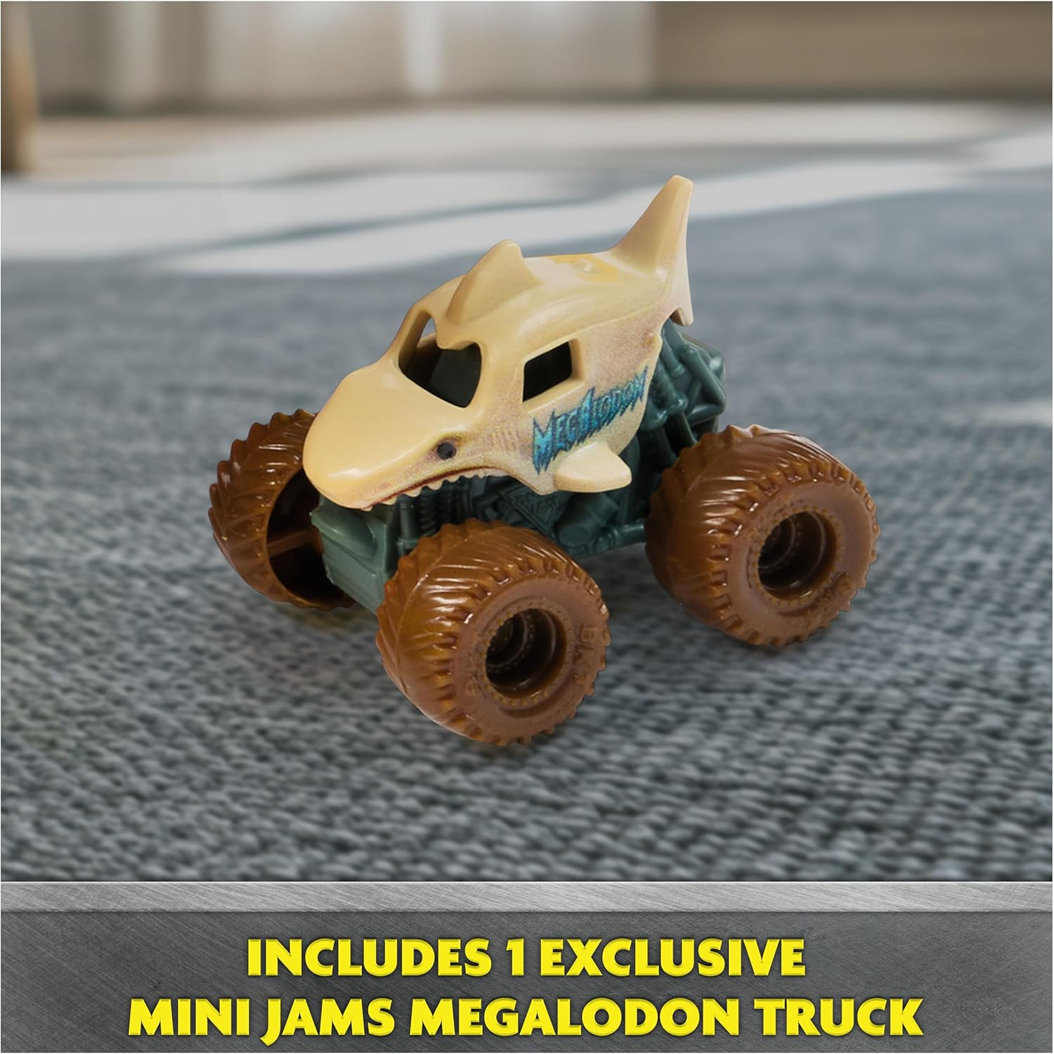 Monster Jam Mini Jam, Megalodon Mad Hog Chomper and Monster Truck, Fun Cleanup and Storage, Kids&rsquo; Toy Gifts for Boys and Girls Aged 3 and Up - Multicolor image number 5