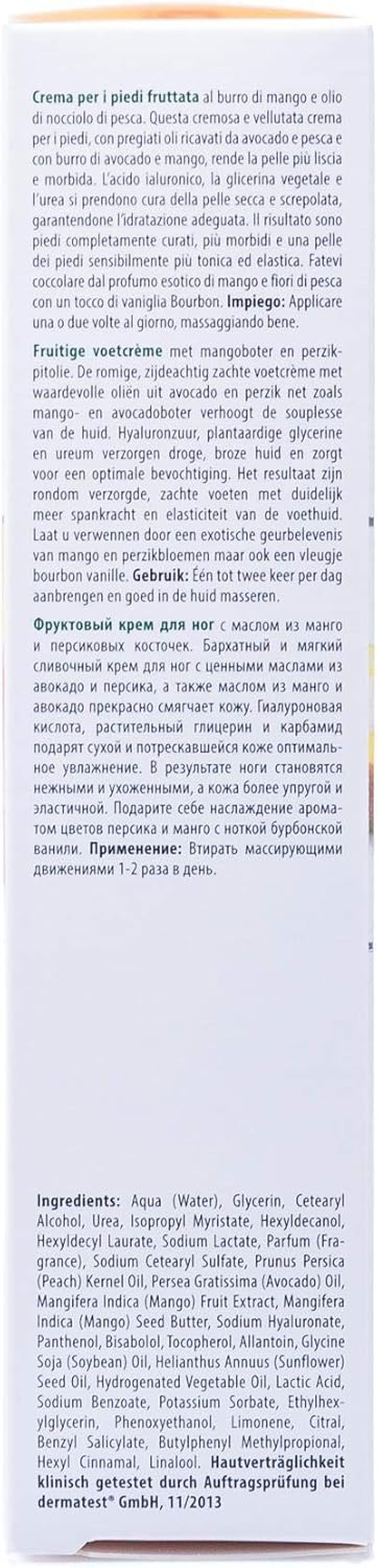 Pedibaehr, Fruit Foot Cream with Mango Butter and Peach Seed Oil, Foot Care for All Skin Types, 125 Ml image number 2