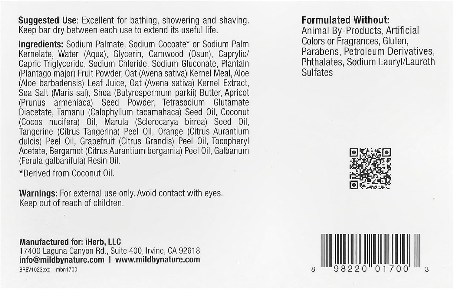 Mild by Nature Exfoliating Bar Soap, Citrus, 5 Oz (141 G) image number 5