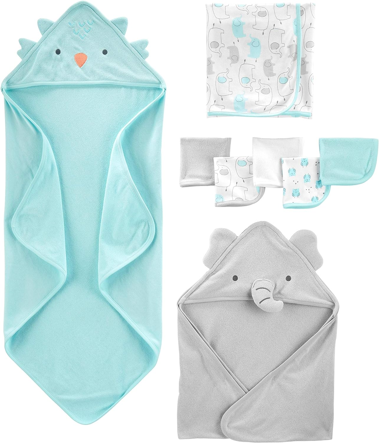 Simple Joys by Carter'S Unisex Babies' 8-Piece Towel and Washcloth Set, Multipacks