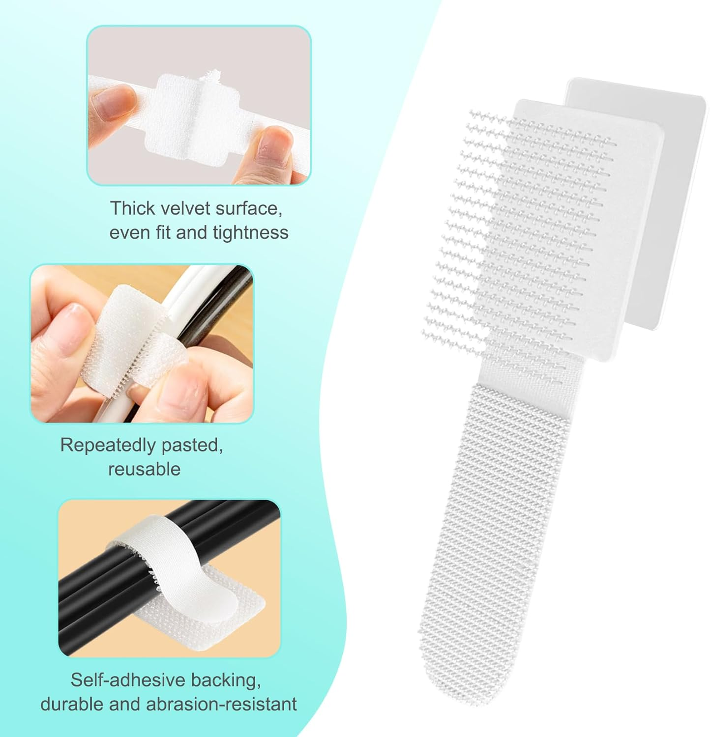 Jurcicat Pack of 100 Cat Net for Balcony, No Drilling, Outdoor Adhesive Hooks, Fixation for Balcony Net for Cats, Cat Net Attachment (Without Cat Net) image number 3