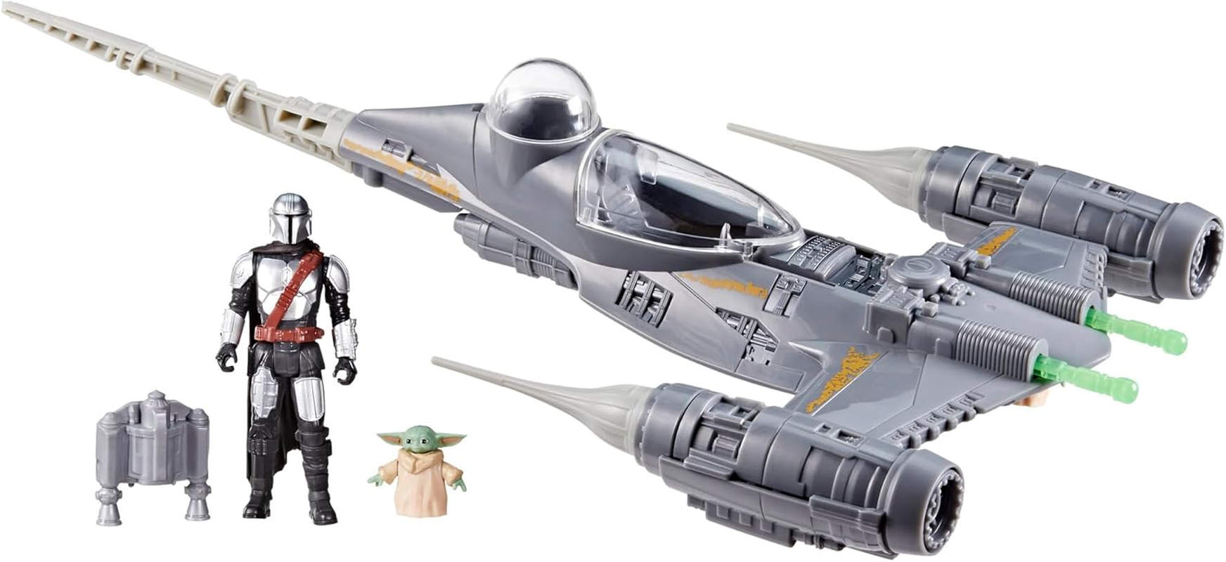 Star Wars Epic Hero Series the Mandalorian'S N-1 Starfighter Ship, 4-Inch Scale Grogu & Mandalorian Action Figures, Toys for Boys & Girls Ages 4+ image number 6