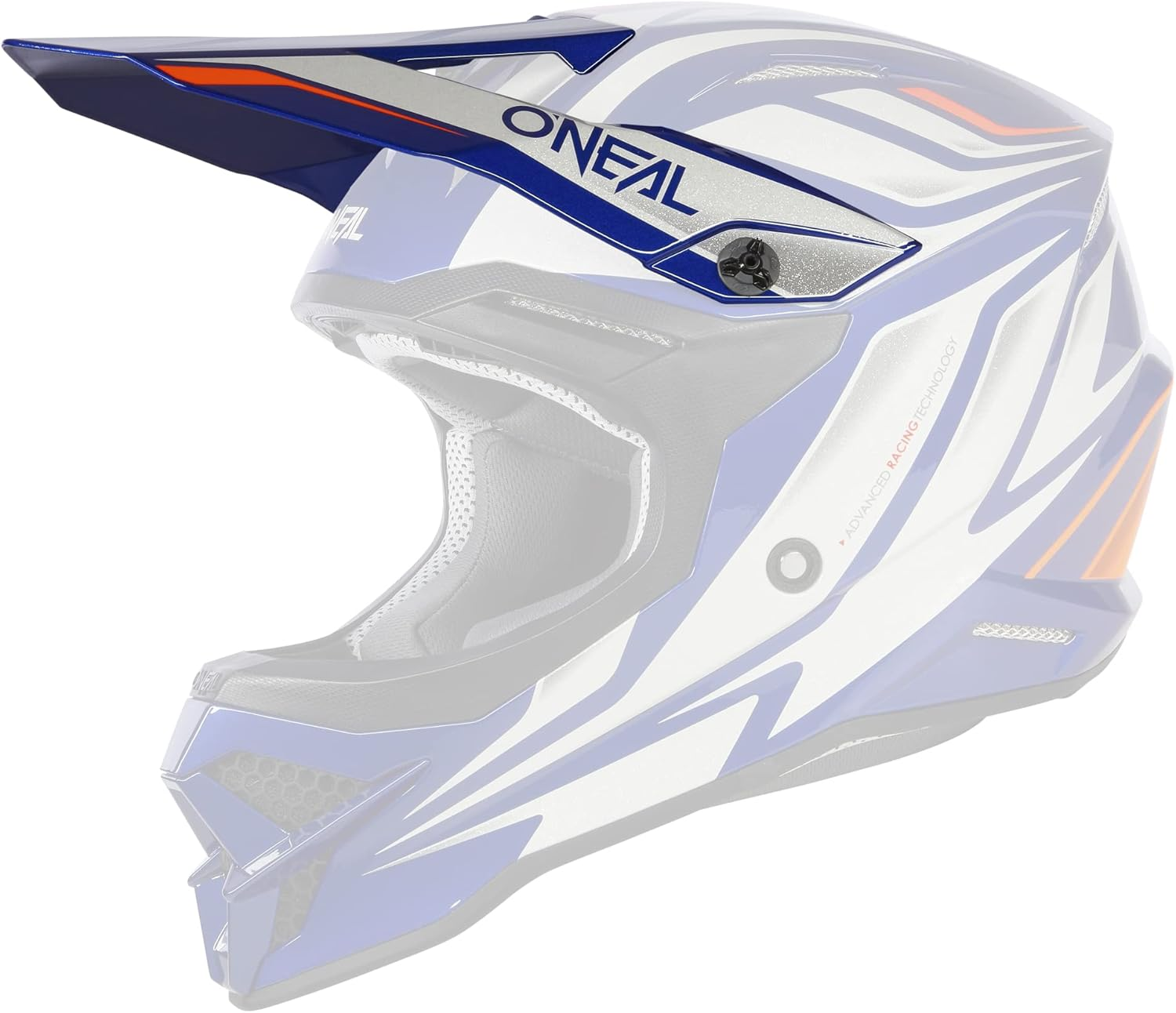 O'Neal 3 SRS Helmet Vertical Visor Blue/White, One Size