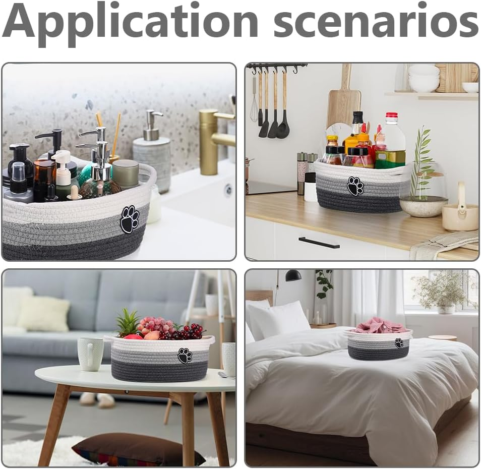 Woven Cotton Rope Basket, Multi-Purpose Storage Basketry, Eco-Friendly Laundry Organizer, Breathable & Durable for Home & Nursery image number 6