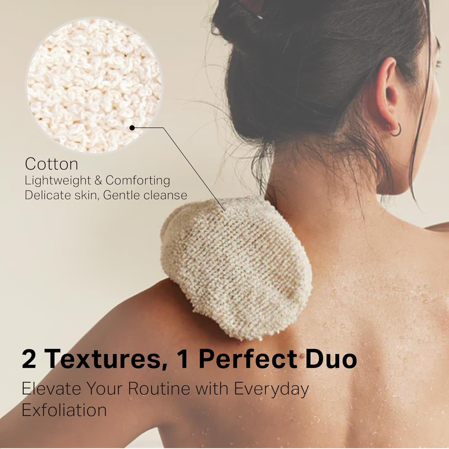 TADA BEAUTY Exfoliating Gloves Shower, Body Scrubber, Body Massage and Body Scrubs for Bath and Shower image number 3