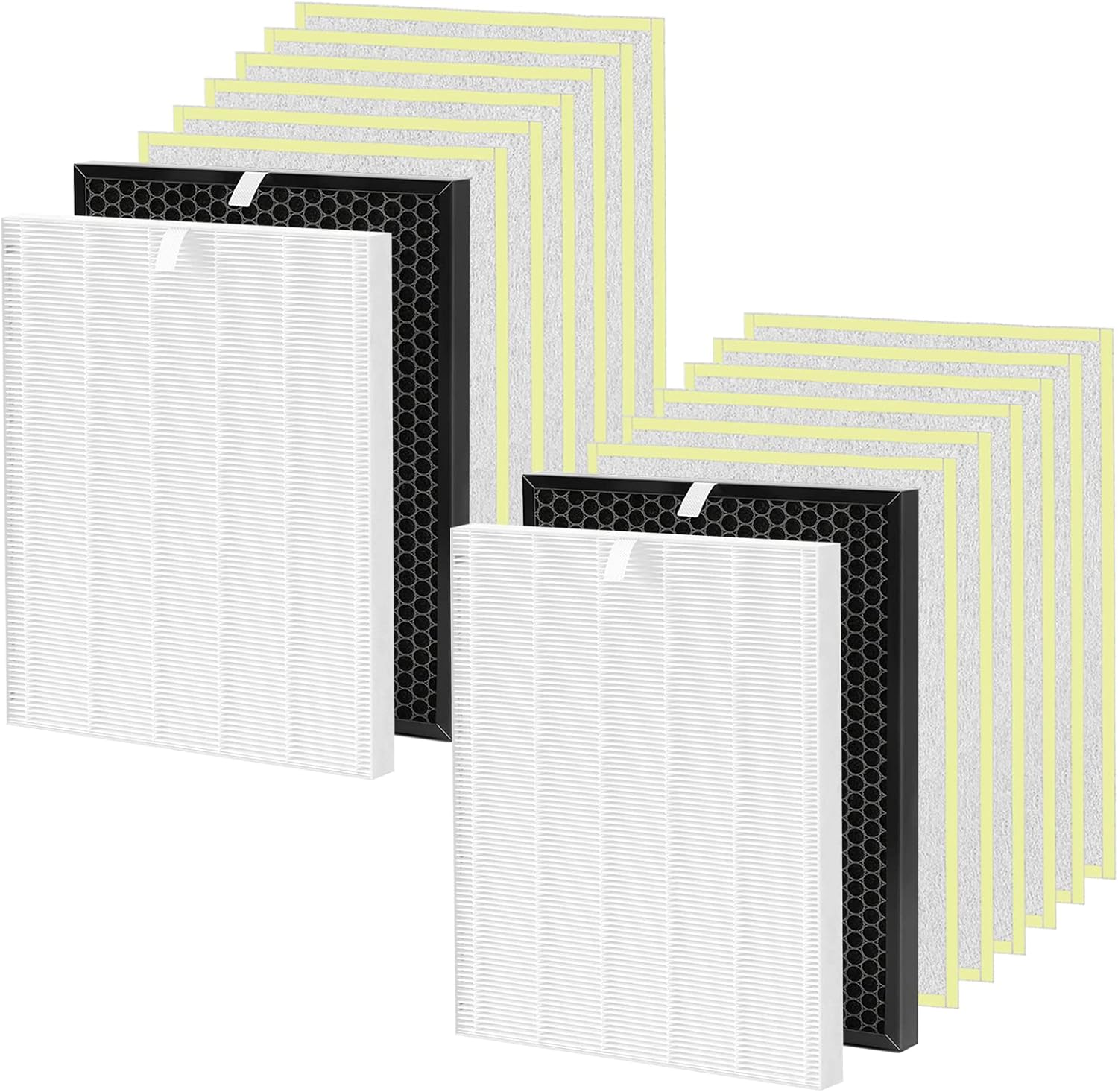 Zero Pro 5 Stage Replacement Filter Set Compatible with Winix Australia Zero+ PRO 5-Stage Air Purifier (AUS-1250AZPU), 2 True HEPA Filter & Carbon Filter, plus 12 Pet Filter